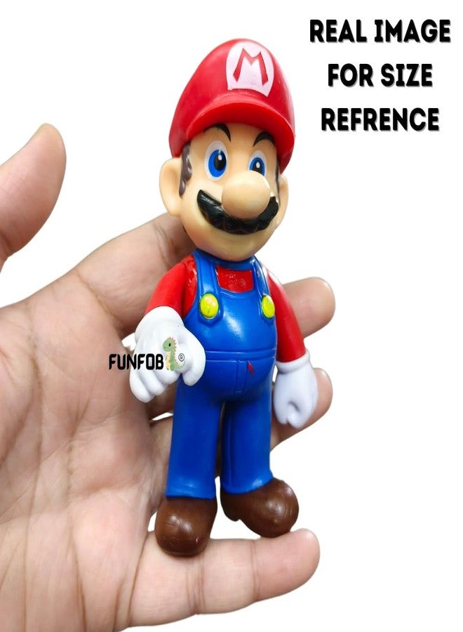 FUNFOB Mario Toys Action Figures Height -11CM Collectible Gifting PVC Multicolour | Mario Red - Image 3